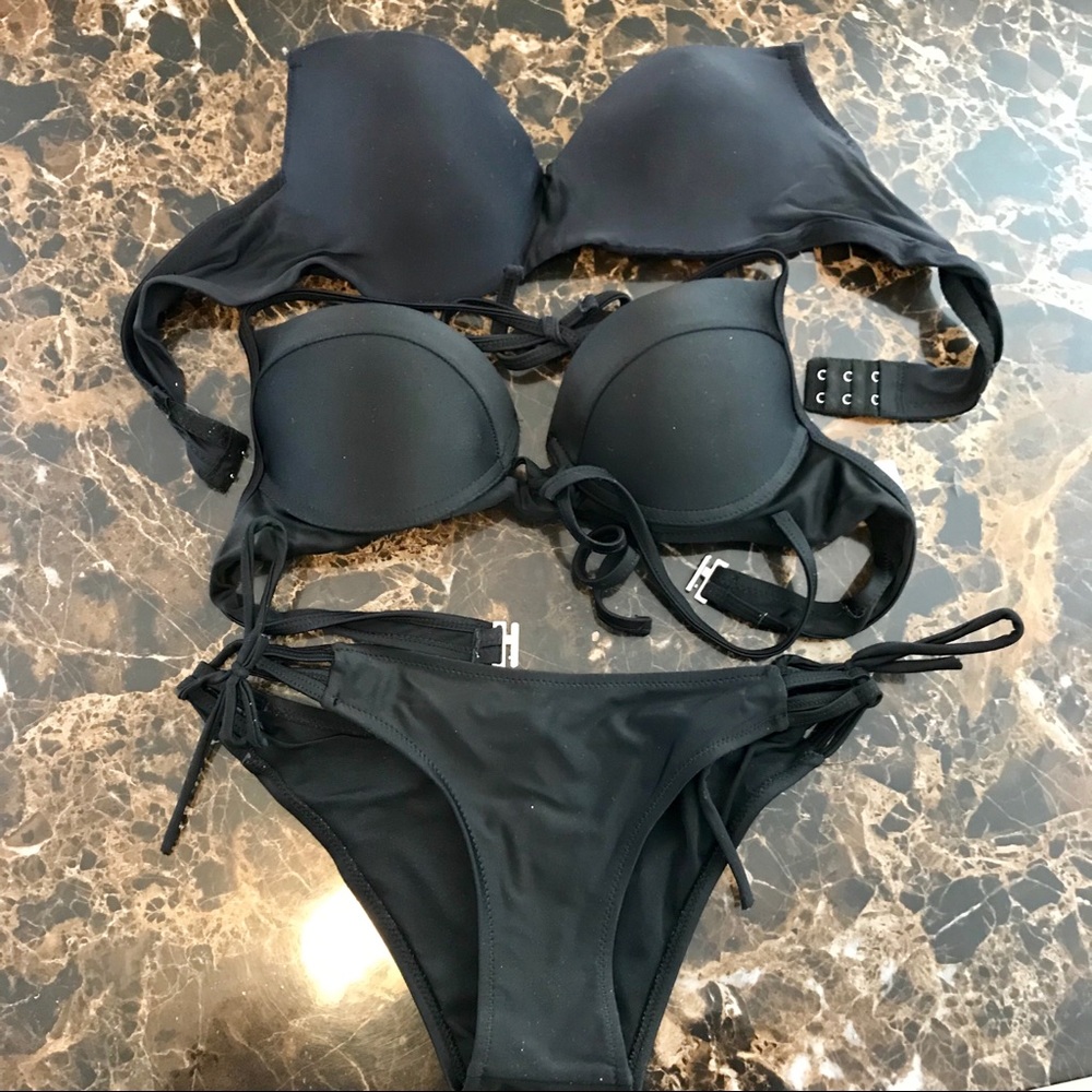 STYLISH SWIMWEAR | BIKINI | BLACK | S | BONUS TOP